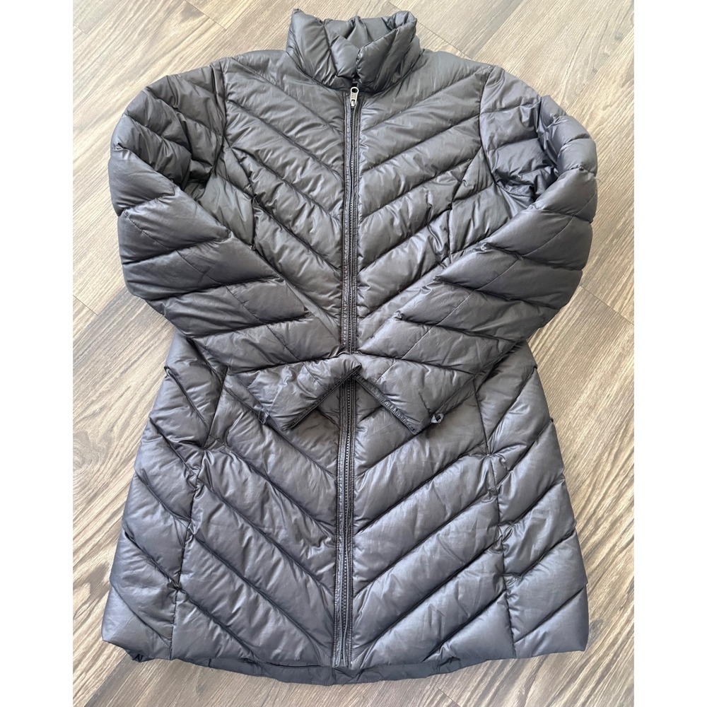 Patagonia Fiona Parka Black Down Quilted Puffer Coat Womens Medium